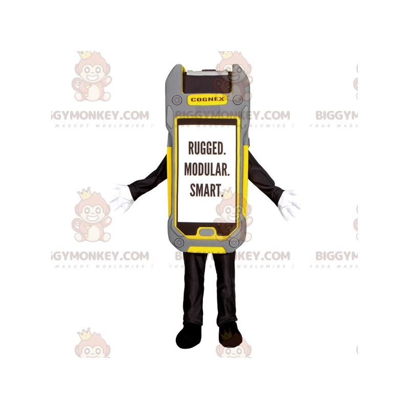 Costume da mascotte BIGGYMONKEY™ in scanette giallo grigio e