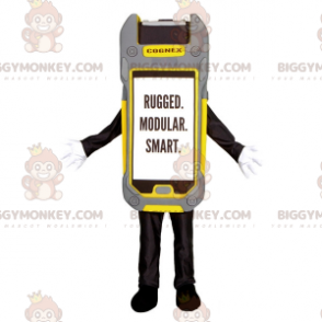 Costume da mascotte BIGGYMONKEY™ in scanette giallo grigio e