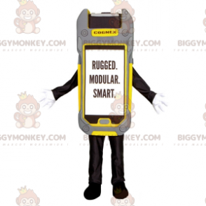Costume de mascotte BIGGYMONKEY™ de scanette jaune grise et