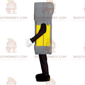Yellow gray and black scanette BIGGYMONKEY™ mascot costume.