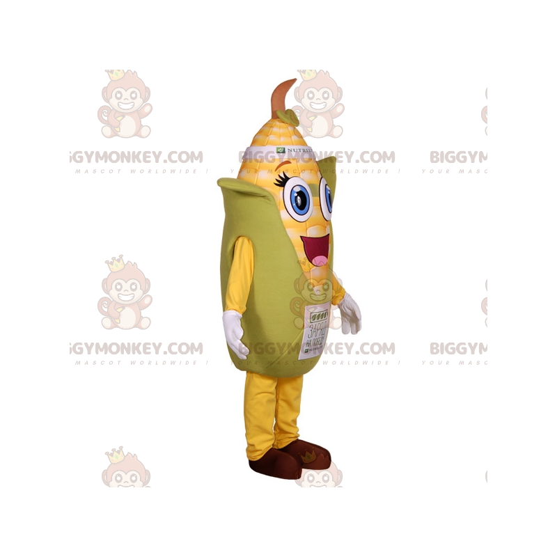 BIGGYMONKEY™ Mascot Costume Giant Corn Cob With Blue Eyes –
