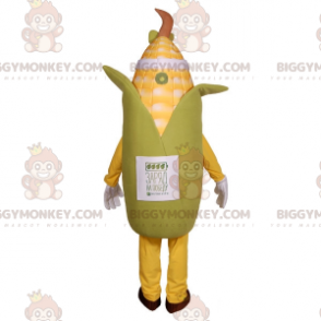 BIGGYMONKEY™ Mascot Costume Giant Corn Cob With Blue Eyes –