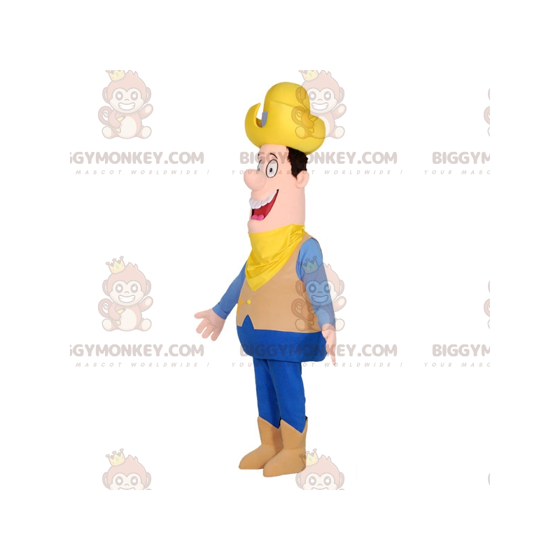 Farmer Cowboy BIGGYMONKEY™ maskotkostume med hat og bandana -