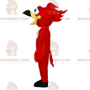 Rot-weißer Vogel BIGGYMONKEY™ Maskottchen-Kostüm. Geier