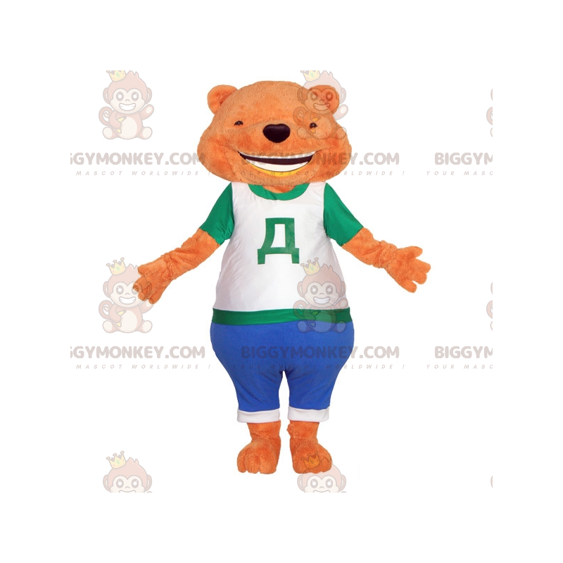 Kostým maskota Orange Teddy BIGGYMONKEY™. Kostým maskota Orange