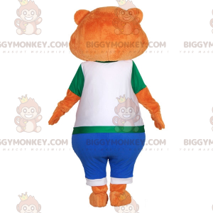 Traje de mascote de pelúcia laranja BIGGYMONKEY™. Fantasia de