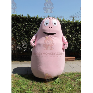 Barbapapa berömda rosa seriefigur BIGGYMONKEY™ maskotdräkt -
