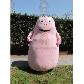 Barbapapa berömda rosa seriefigur BIGGYMONKEY™ maskotdräkt -