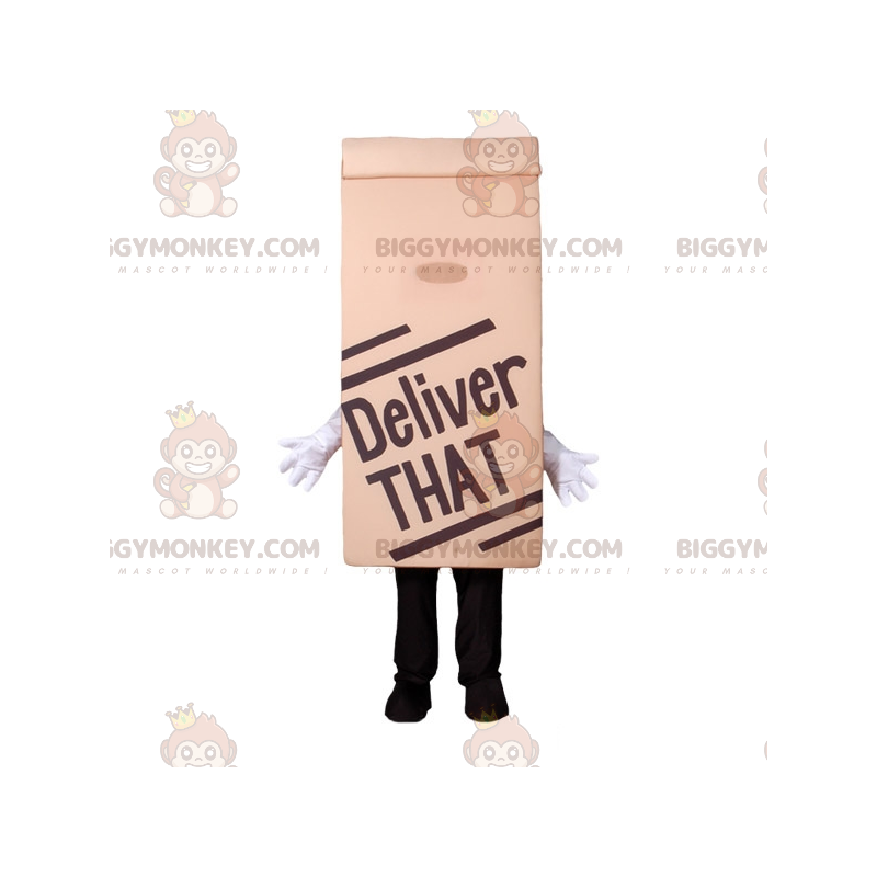 Paper bag BIGGYMONKEY™ mascot costume. Fast Food BIGGYMONKEY™