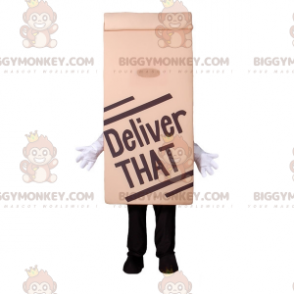 Costume de mascotte BIGGYMONKEY™ de sac en papier. Costume de