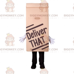 Paper bag BIGGYMONKEY™ mascot costume. Fast Food BIGGYMONKEY™