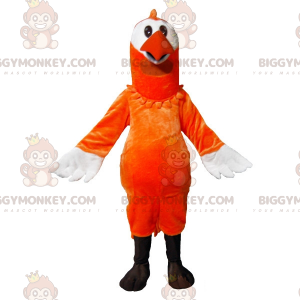 Orange och vit fågel BIGGYMONKEY™ maskotdräkt - BiggyMonkey