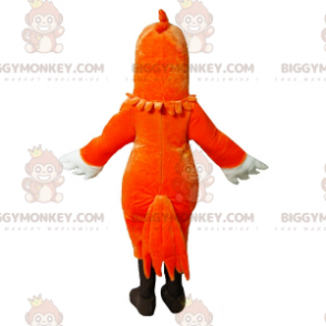 Costume da mascotte BIGGYMONKEY™ uccello arancione e bianco -