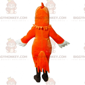 Orange-weißer Vogel BIGGYMONKEY™ Maskottchen-Kostüm -