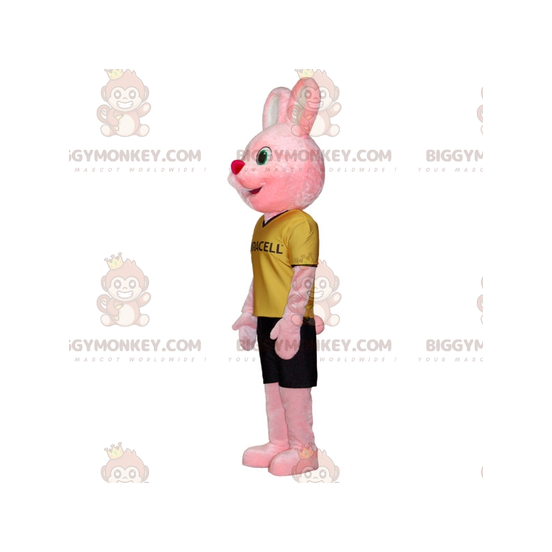 Costume de mascotte BIGGYMONKEY™ de lapin rose de la marque