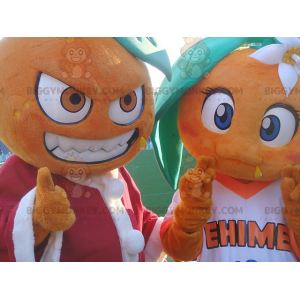 2 mascotte giganti arancioni di BIGGYMONKEY™ - Biggymonkey.com