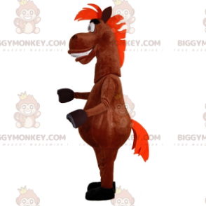 Fato de mascote BIGGYMONKEY™ de cavalo castanho muito