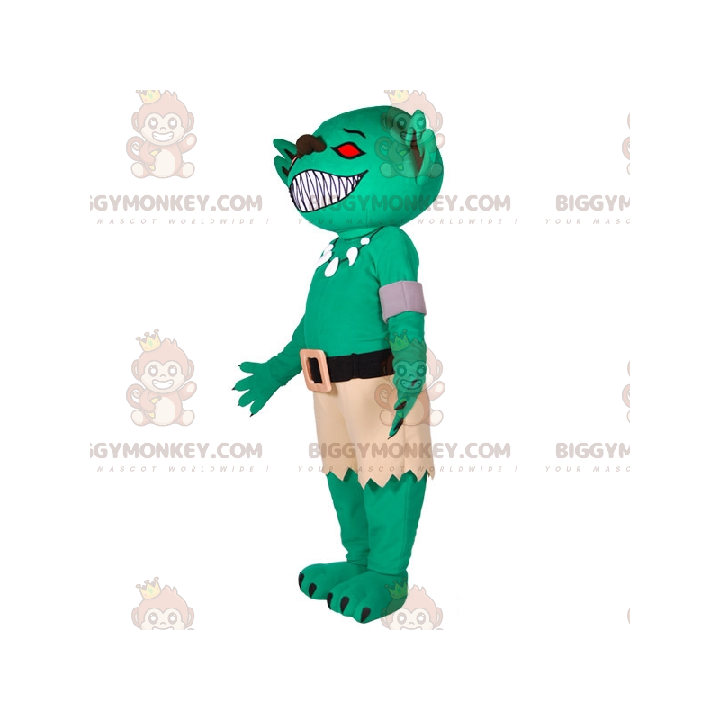 Monster Alien Grön Alien BIGGYMONKEY™ maskotdräkt - BiggyMonkey