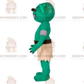 Traje de mascote de monstro alienígena verde alienígena