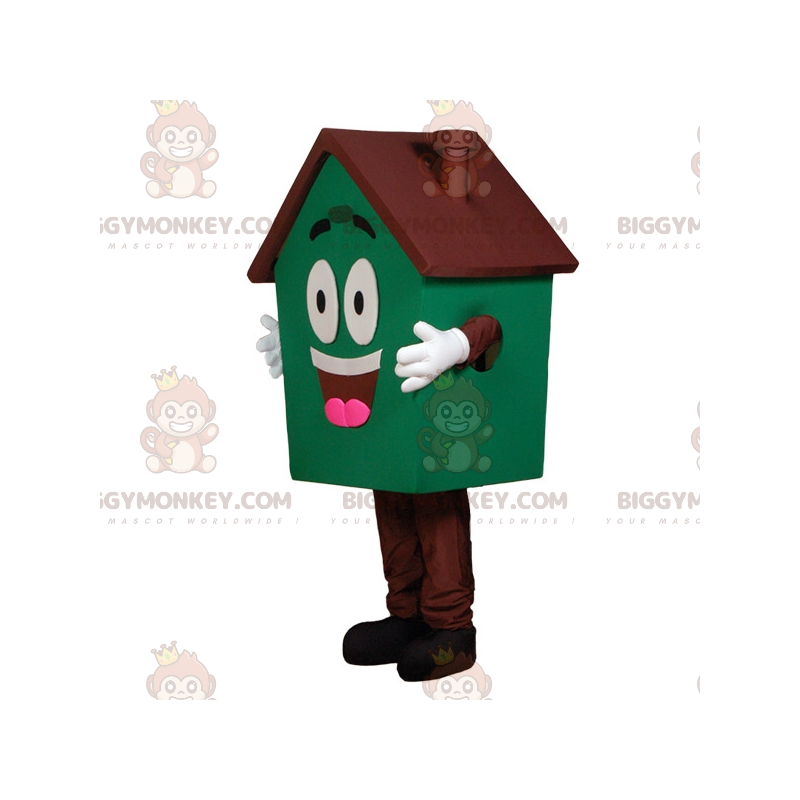 Costume mascotte BIGGYMONKEY™ della casa gigante verde e