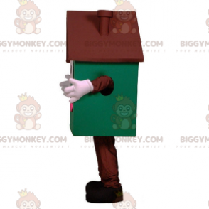 Costume mascotte BIGGYMONKEY™ della casa gigante verde e