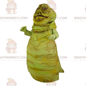 Traje de mascote de monstro verde muito incomum e assustador