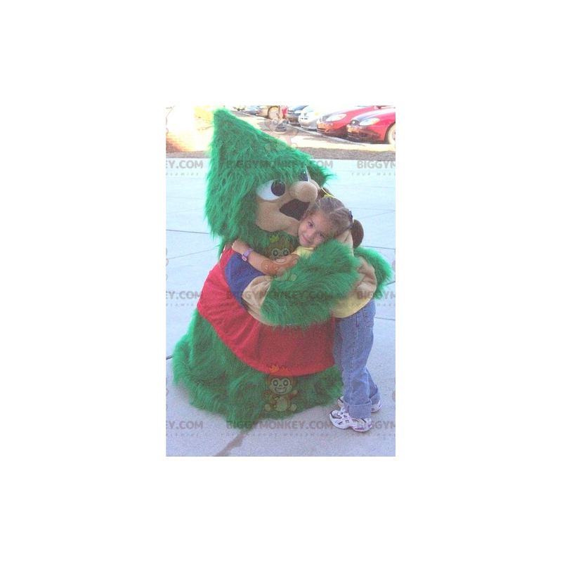 Costume mascotte BIGGYMONKEY™ albero di Natale verde e rosso