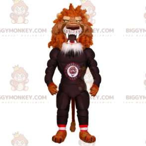 BIGGYMONKEY™ Maskotdräkt Mycket muskulös skrämmande lejon i