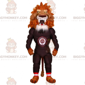 Traje de mascote BIGGYMONKEY™ Leão intimidador muito musculoso