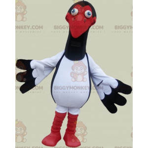 Big Bird BIGGYMONKEY™ mascottekostuum. Ooievaar struisvogel