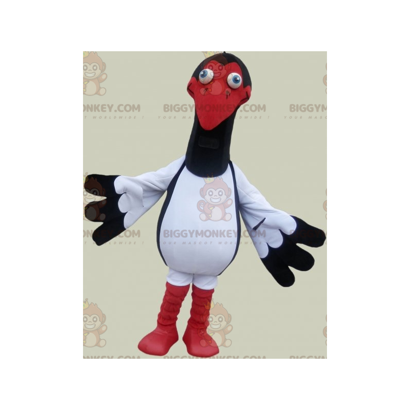 Big Bird BIGGYMONKEY™ Maskottchen-Kostüm. Storch Strauß