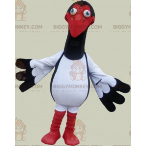 Big Bird BIGGYMONKEY™ mascottekostuum. Ooievaar struisvogel