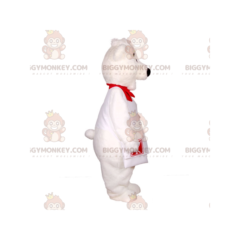 BIGGYMONKEY™ costume mascotte della famosa mucca Milka bianca e