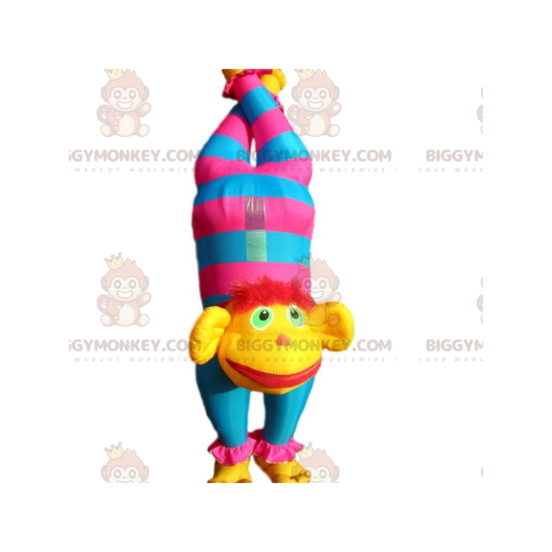 Circus Monkey puhallettava BIGGYMONKEY™ maskottiasu, jossa pää