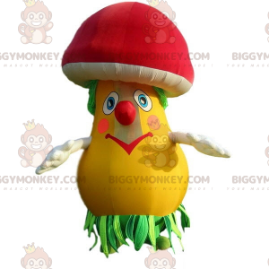 Buntes Pilz-BIGGYMONKEY™-Maskottchen-Kostüm. Aufblasbares