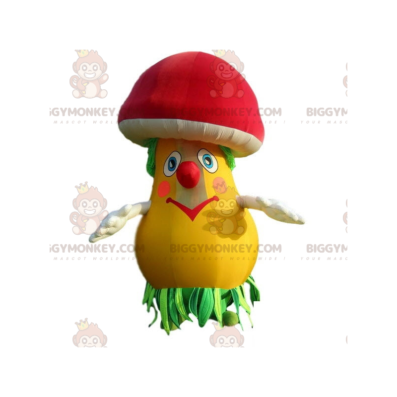 Traje de mascote colorido de cogumelo BIGGYMONKEY™. Traje de