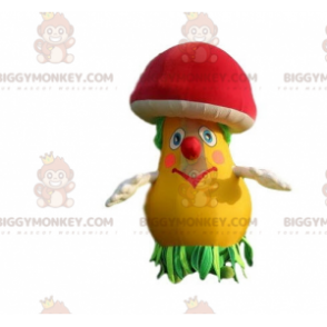 Buntes Pilz-BIGGYMONKEY™-Maskottchen-Kostüm. Aufblasbares