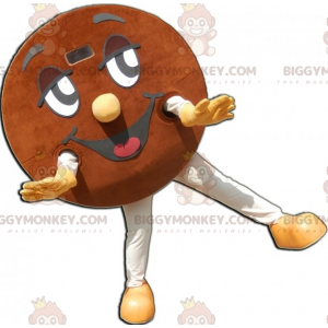 Fantasia de mascote BIGGYMONKEY™ de biscoito redondo gigante