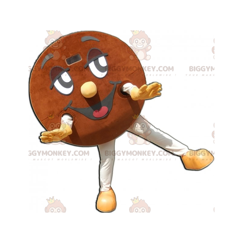 Costume de mascotte BIGGYMONKEY™ de cookie géant rond souriant