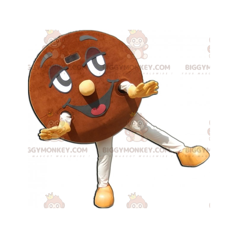 Fantasia de mascote BIGGYMONKEY™ de biscoito redondo gigante