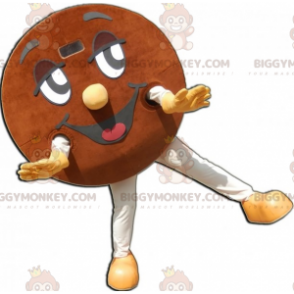 Brown Smiling Giant Round Cookie BIGGYMONKEY™ Mascot Costume –