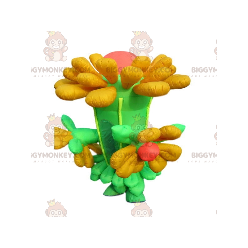 BIGGYMONKEY™ costume da mascotte di fiore verde e Formato L (175