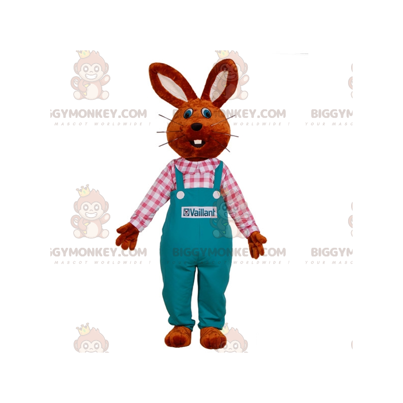 Disfraz de mascota Bunny BIGGYMONKEY™ vestido con un mono.