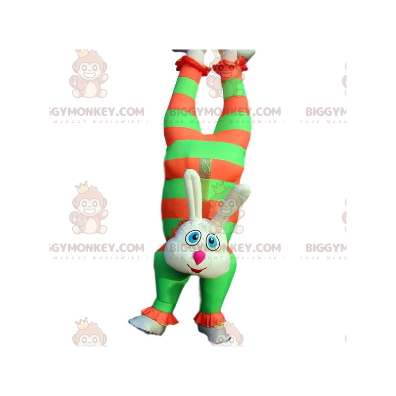 Colorful Circus Bunny Inflatable BIGGYMONKEY™ Mascot Costume