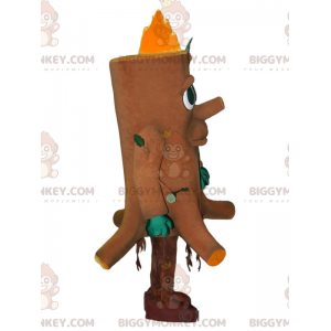 Costume de mascotte BIGGYMONKEY™ de tronc d'arbre géant à l'air