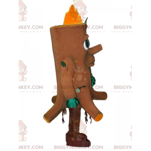 Traje de mascote BIGGYMONKEY™ de tronco de árvore gigante com
