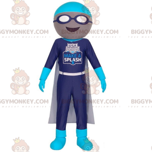 Costume da mascotte BIGGYMONKEY™ da nuotatore con occhiali e