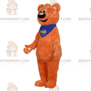 Blød og sød orange bamse BIGGYMONKEY™ maskotkostume -