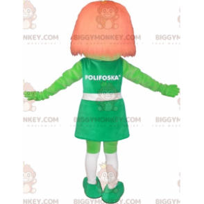 Green Girl with Red Hair BIGGYMONKEY™ Mascot Costume –