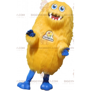 Costume de mascotte BIGGYMONKEY™ de monstre jaune tout poilu.